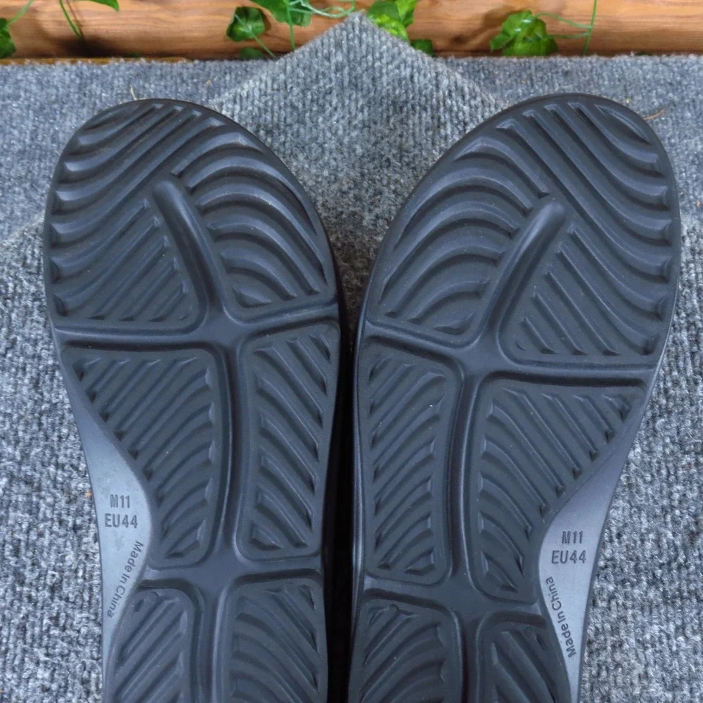 HUHV Recovery Slides Mens Sandals Size 11 Casual Post-Workout Comfort Black Foam